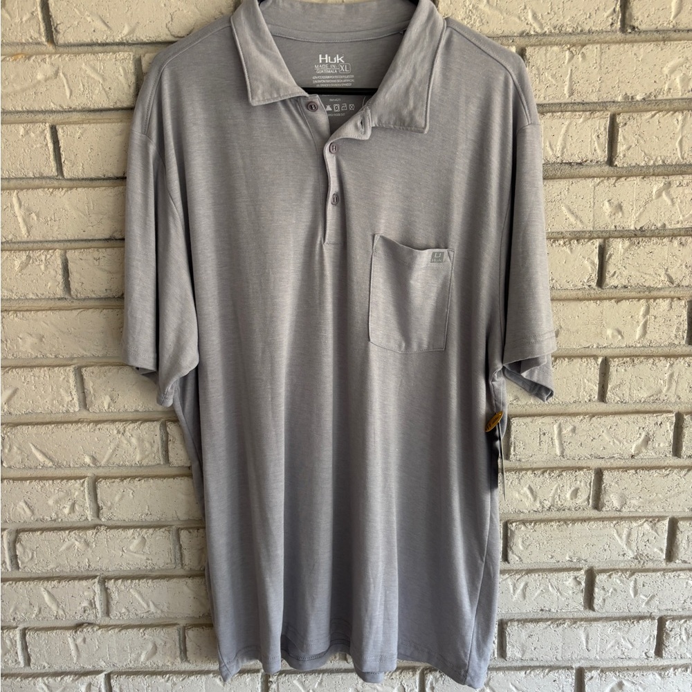 HUK Waypoint Polo Shirt Men's Performance Fishing Short Sleeve H1200526 XL NWT